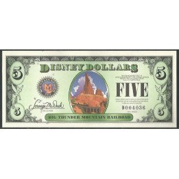 Disney 5 Dollars 2014 Big Thunder Mountain Railroad