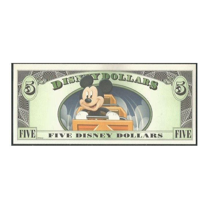 Disney 5 Dollars 2014 Big Thunder Mountain Railroad reverso