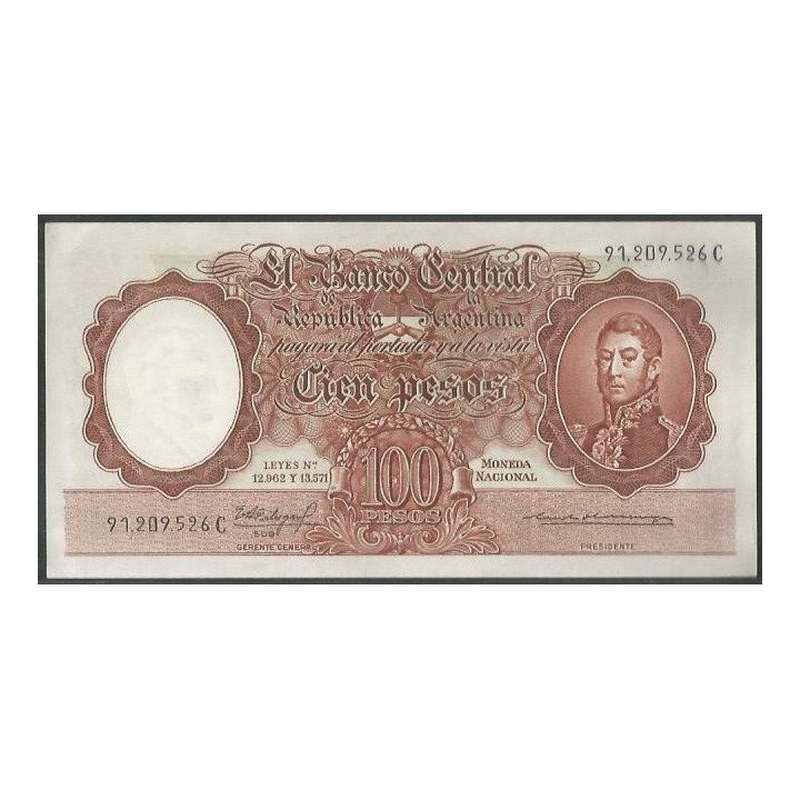 Argentina 100 Pesos ND1957-67 Serie C P272c
