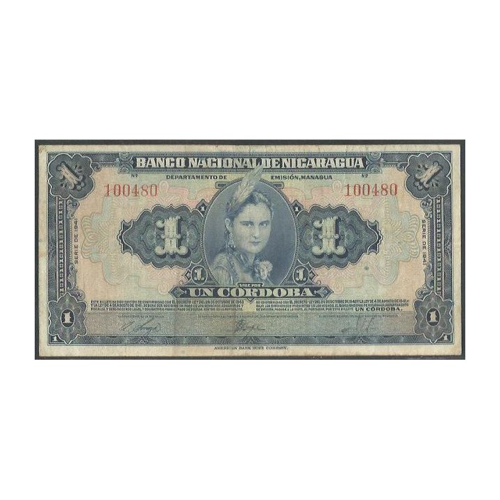 Nicaragua 1 Cordoba 1941 P90a