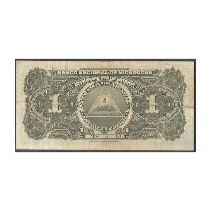 Nicaragua 1 Cordoba 1941 P90a reverso