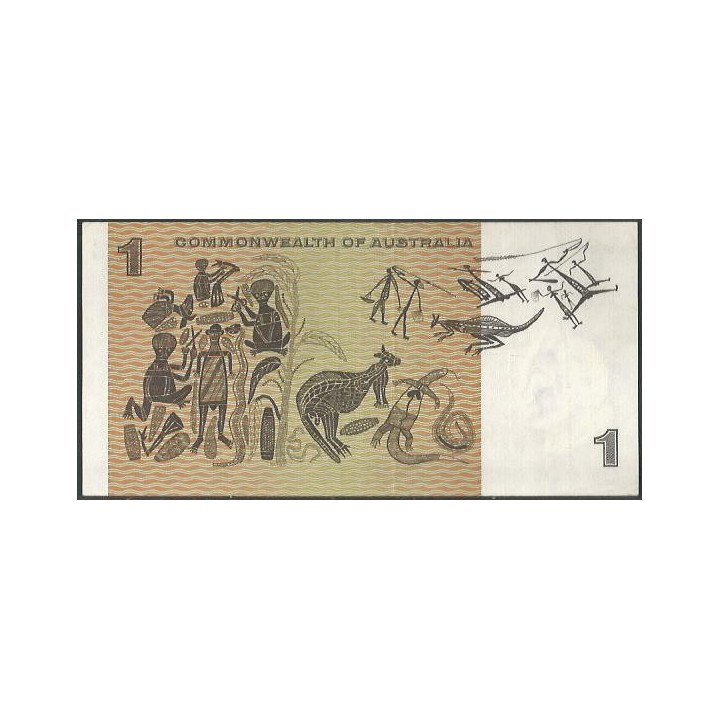 Australia 1 Dollar ND1969 P37c reverso