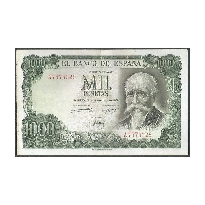 España 1.000 Pesetas 17 Sep 1971 P154