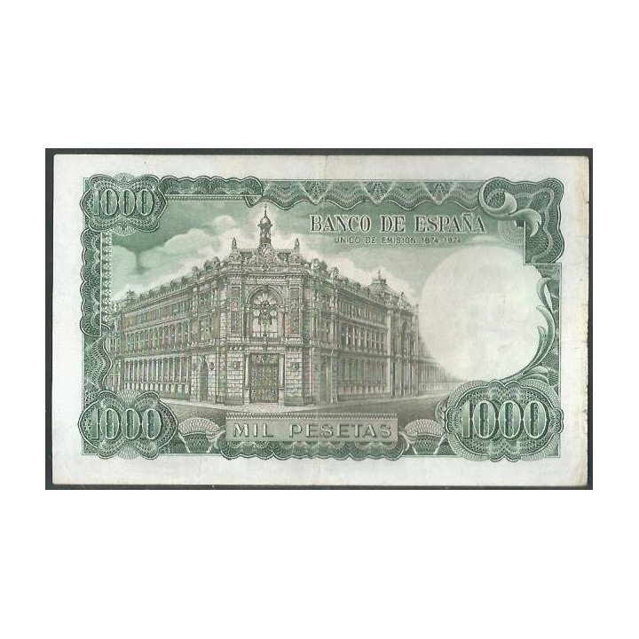 España 1.000 Pesetas 17 Sep 1971 P154 reverso