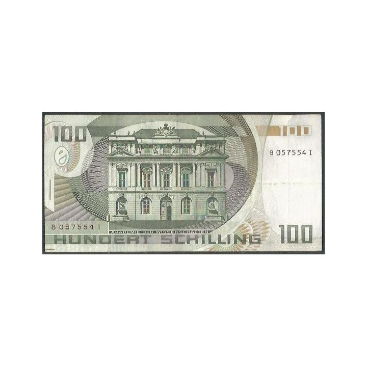 Austria 100 Schilling 2 Ene 1994 P150 reverso