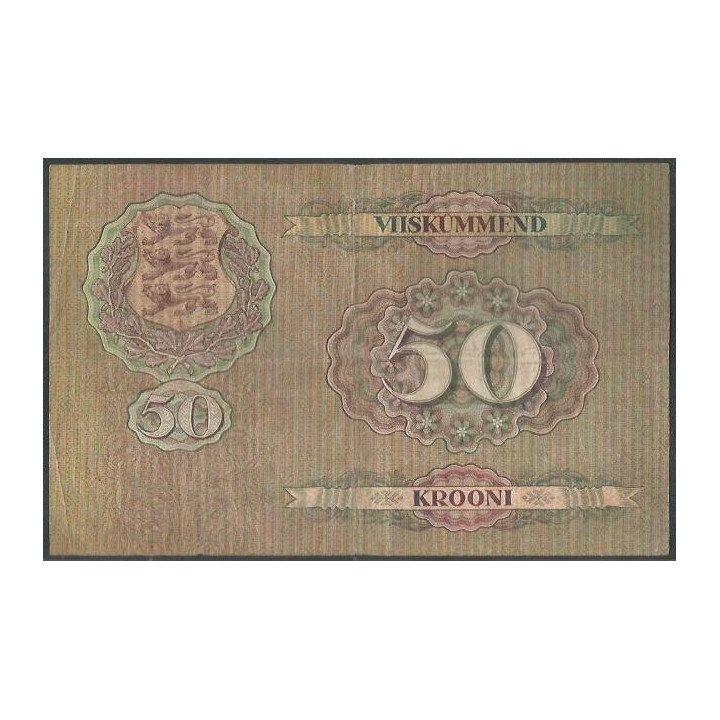 Estonia 50 Krooni 1929 P65a reverso