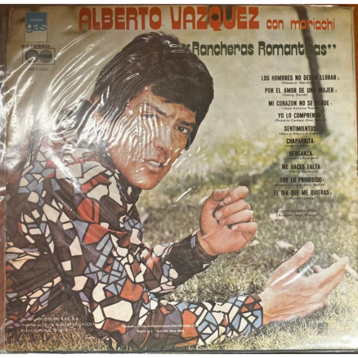 Alberto Vazquez - '' Rancheras Romanticas'' reverso