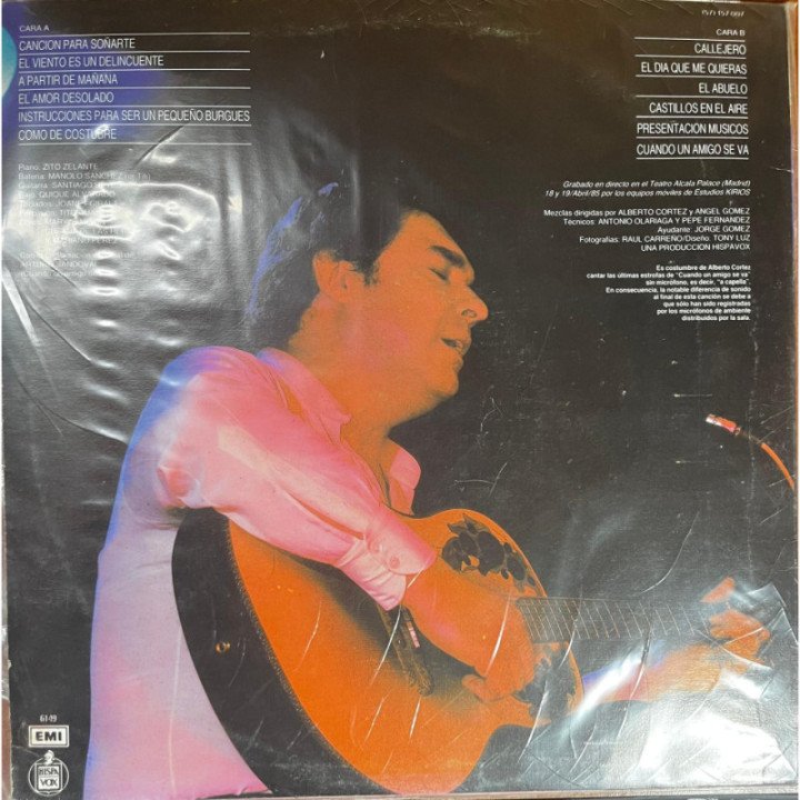 Alberto Cortez- En Vivo reverso
