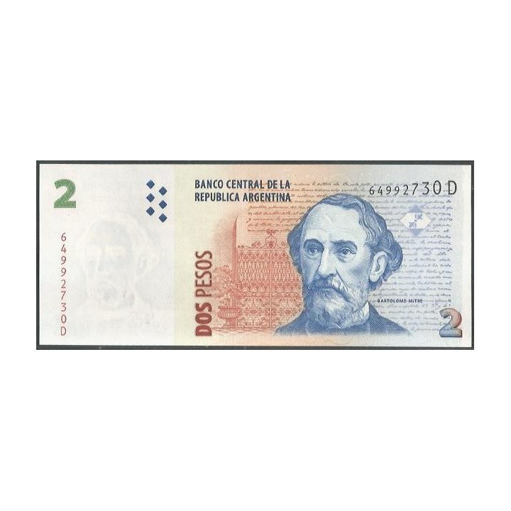 Argentina 2 Pesos ND2002 Serie D P352