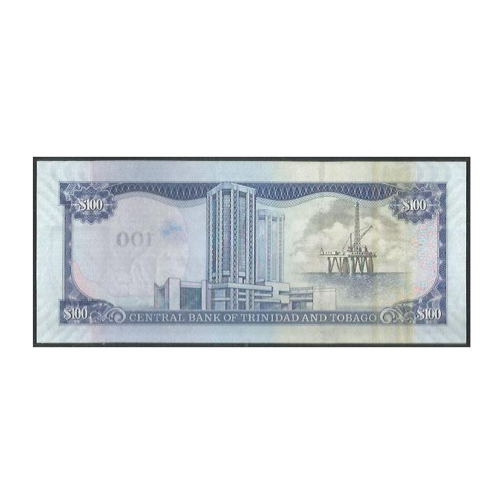 Trinidad y Tobago 100 Dollars 2006 Firma 8 P51a reverso