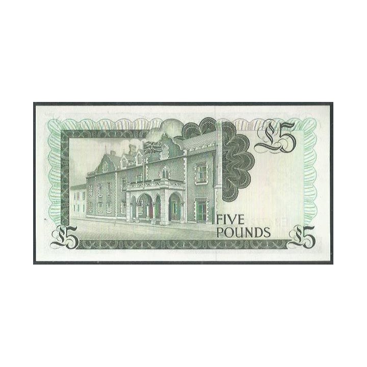 Gibraltar 5 Pounds 4 Ago 1988 P21b reverso