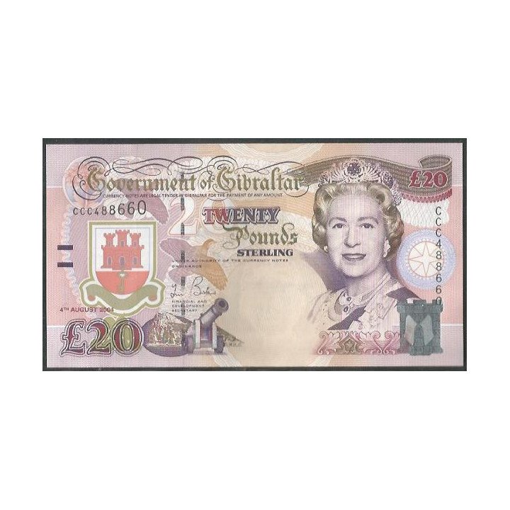 Gibraltar 20 Pounds 4 Ago 2006 P31a