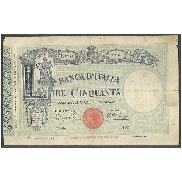 Italia 50 Liras 17 Feb 1930 P47b