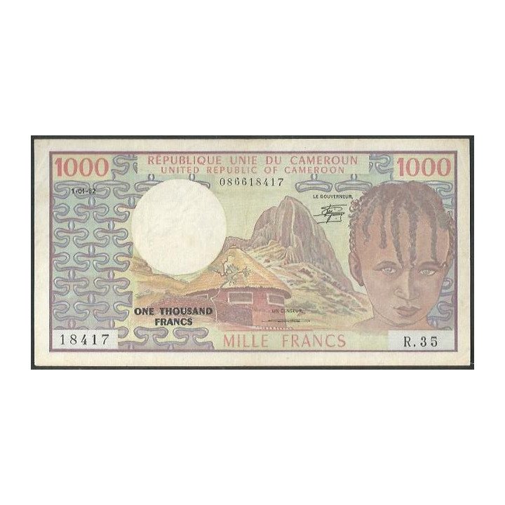 Camerun 1.000 Francs 1 Ene 1982 P16d