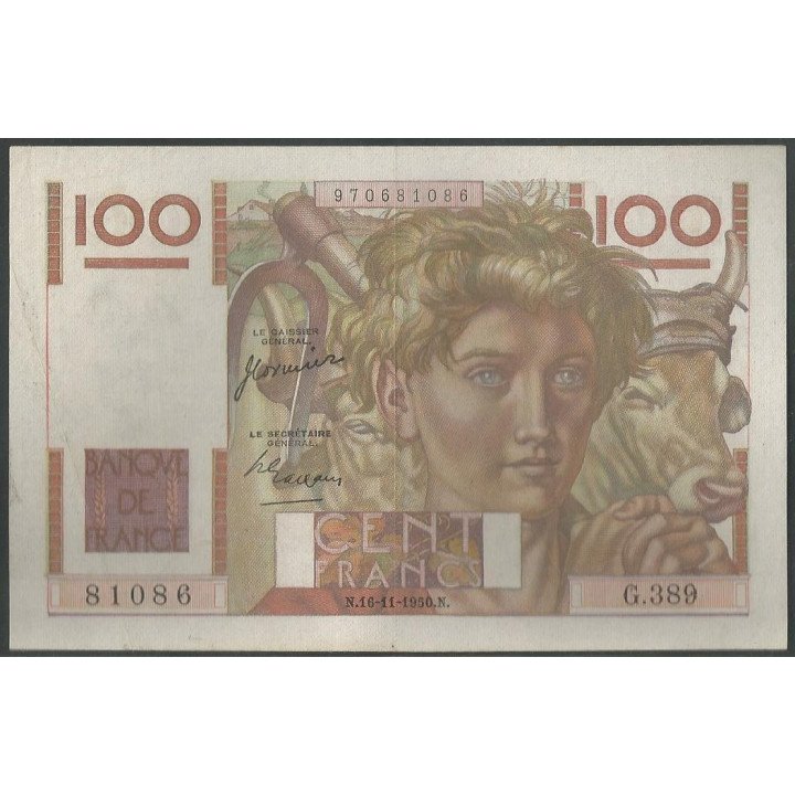 Francia 100 Francs 16 Nov 1950 P128c