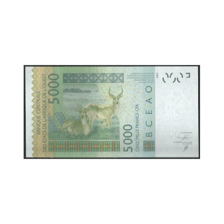 Togo 5.000 Francs 2016 P817Tp reverso