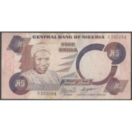Nigeria 5 Naira ND1984-2000 Firma 10 P24e