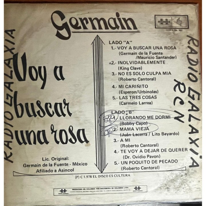 Germain - El Angel Negro reverso