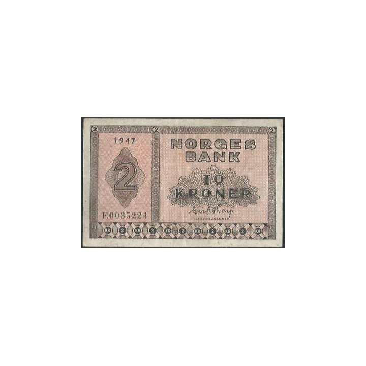 Noruega 2 Kroner 1947 P16b