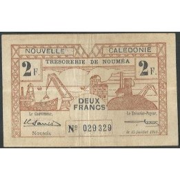 Nueva Caledonia 2 Francs 15 Jul 1942 P53