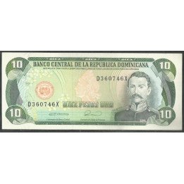 Rep. Dominicana 10 Pesos 1990 P132