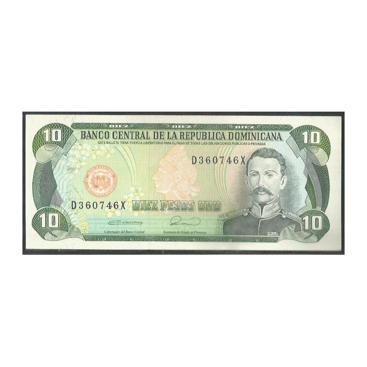 Rep. Dominicana 10 Pesos 1990 P132