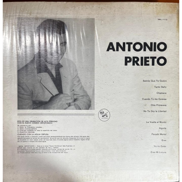 Antonio Prieto - Antonio Prieto reverso