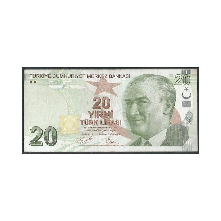 Turkya 20 Liras ND2009 P224d