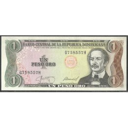 Rep. Dominicana 1 Peso 1987 P126b