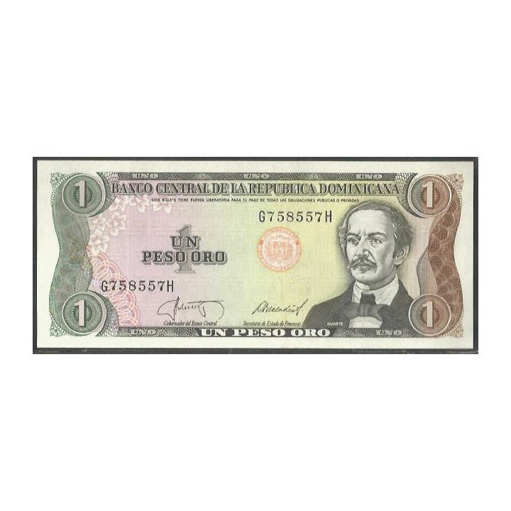 Rep. Dominicana 1 Peso 1987 P126b