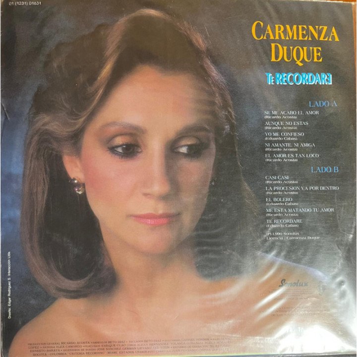 Carmenza Duque - Te Recordare reverso