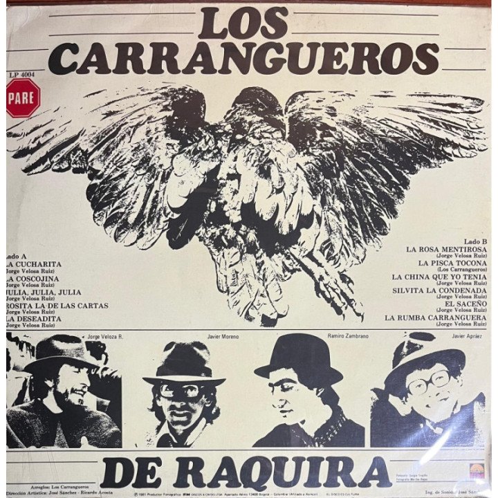 Los Carrangueros de Raquira reverso