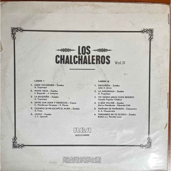 Los Chalchaleros - Vol II reverso