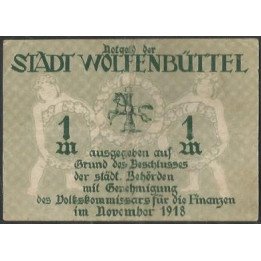 Alemania - Wolfenbuttel 1 Mark Nov 1918