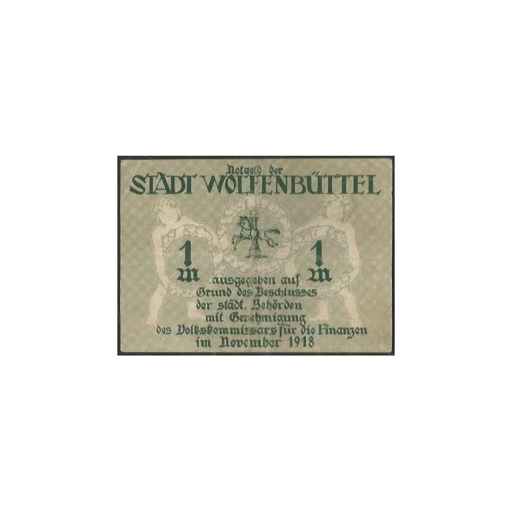 Alemania - Wolfenbuttel 1 Mark Nov 1918