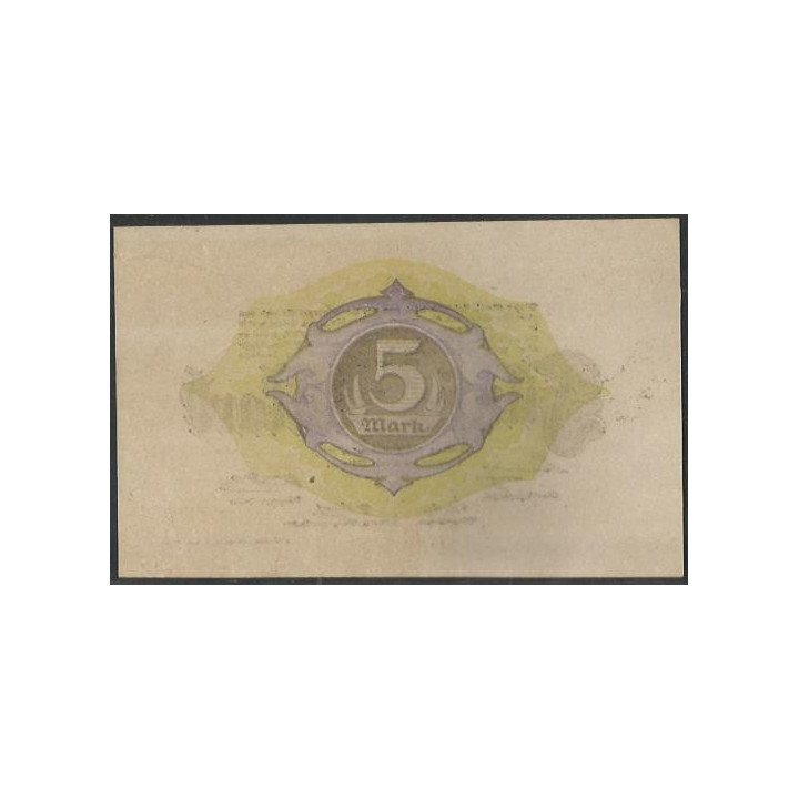 Alemania - Altona 5 Mark 2 Nov 1918 reverso