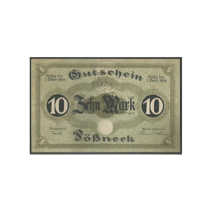 Alemania - Pobneck 10 Mark 1 Feb 1919