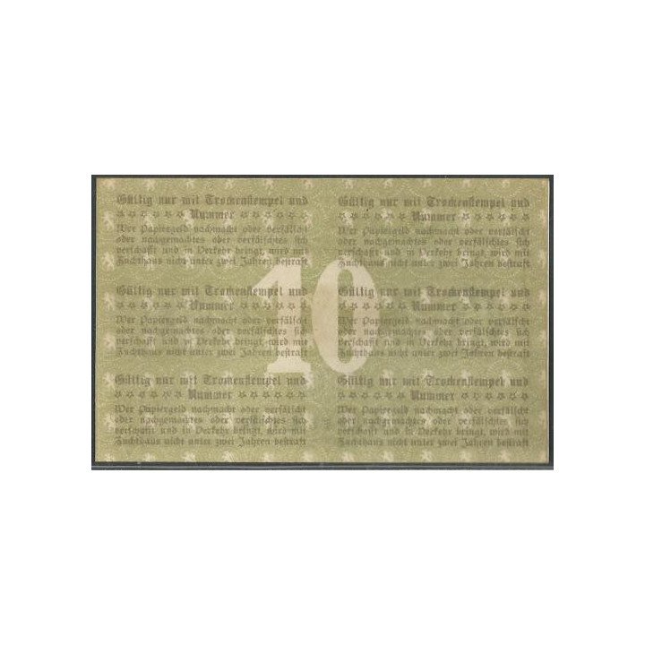 Alemania - Pobneck 10 Mark 1 Feb 1919 reverso