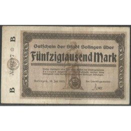Alemania - Solingen 50.000 Mark 10 Jul 1923