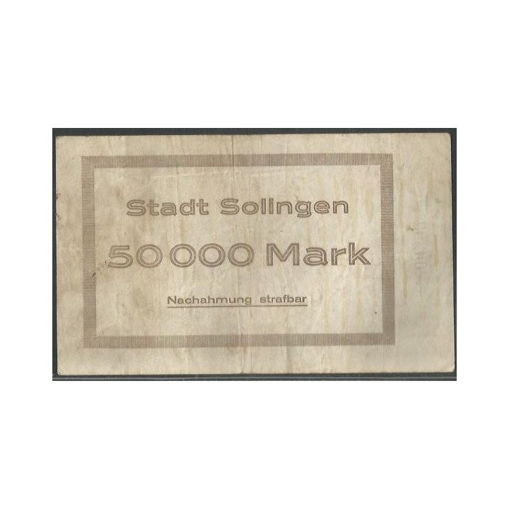 Alemania - Solingen 50.000 Mark 10 Jul 1923 reverso