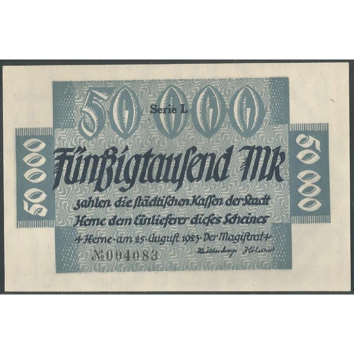 Alemania - Herne 50.000 Mark 25 Ago 1923