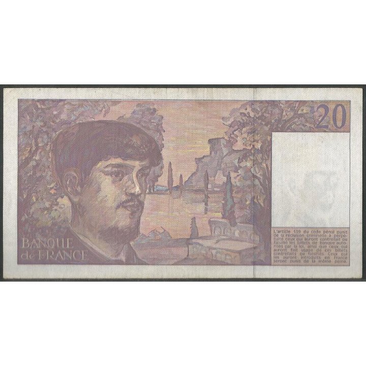 Francia 20 Francs 1992 P151f reverso