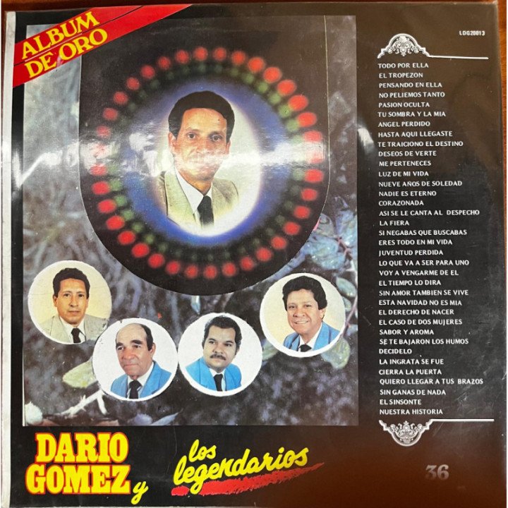 Dario Gomez Y Los Legendarios - Album de Oro ( 3 VINILOS ) reverso