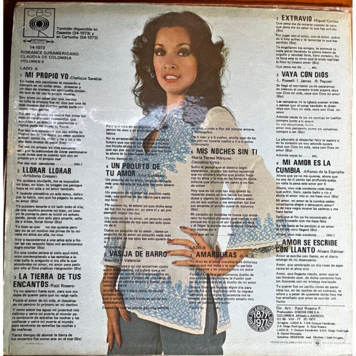Claudia de Colombia - Romance Suramericano reverso