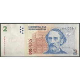 Argentina 2 Pesos ND2002 Serie F P352
