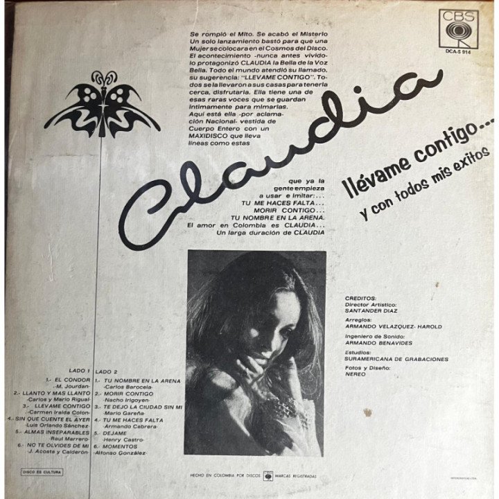 Claudia de Colombia - Yo Soy reverso