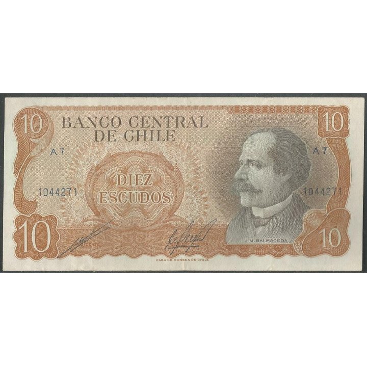 Chile 10 Escudos ND1967-76 A P143