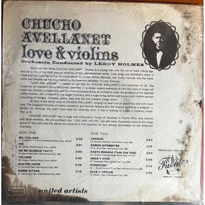 Chucho Avellana - Love & Violins reverso