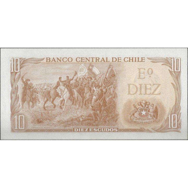 Chile 10 Escudos ND1967-76 A P143 reverso