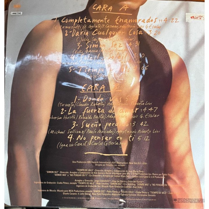 Chayanne - El Tiempo De Vals reverso